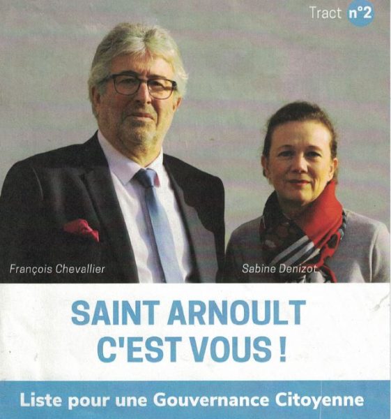 « Saint Arnoult c’est vous  » lapsus révélateur de la liste « En Marche » :)