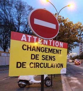 Rue de Lamartinière remise en double sens sans avertir personne… c’est pas nous c’est les autres !